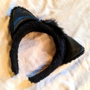Black cat headband and tail